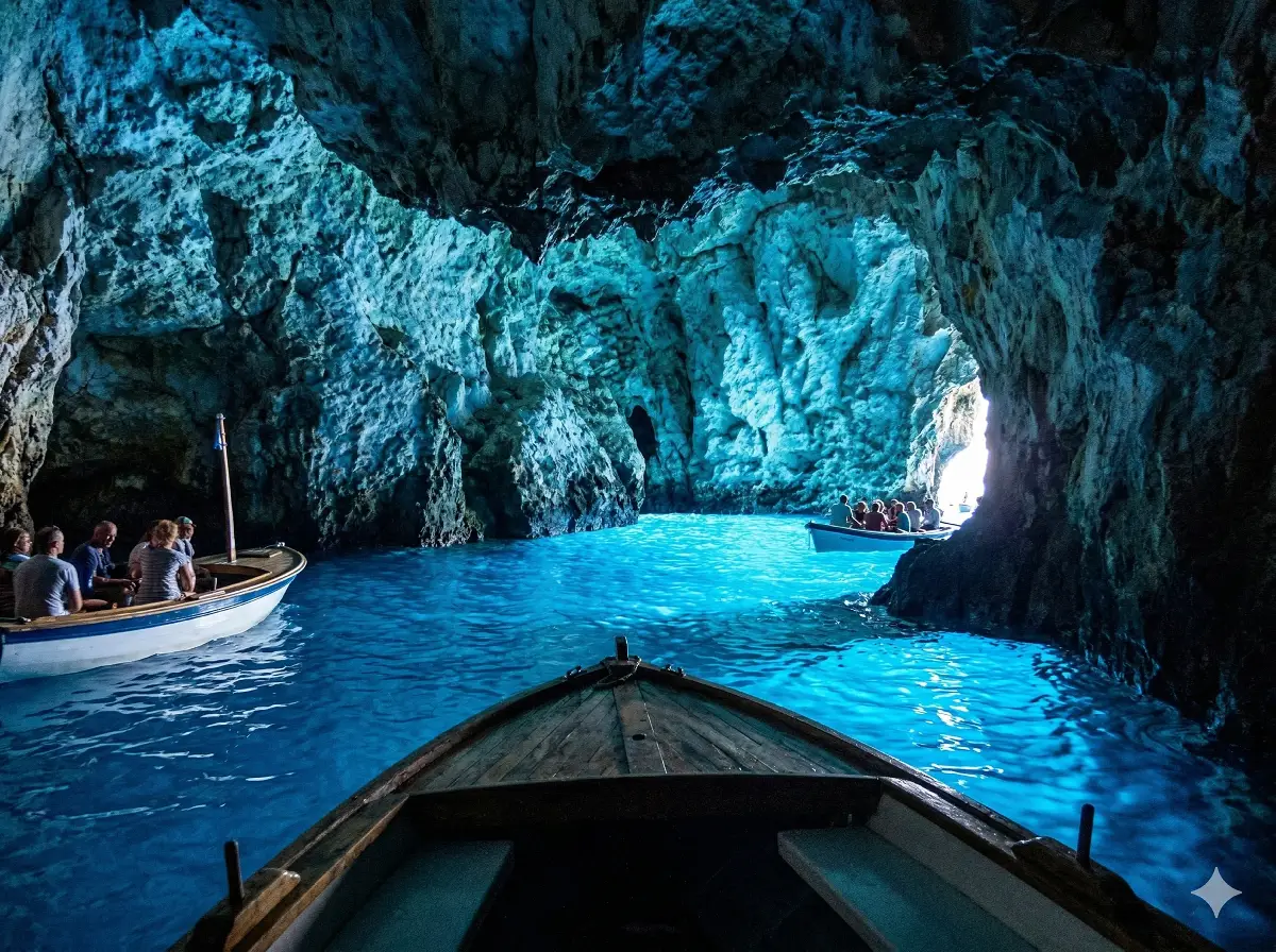 Vis island Blue Cave interior