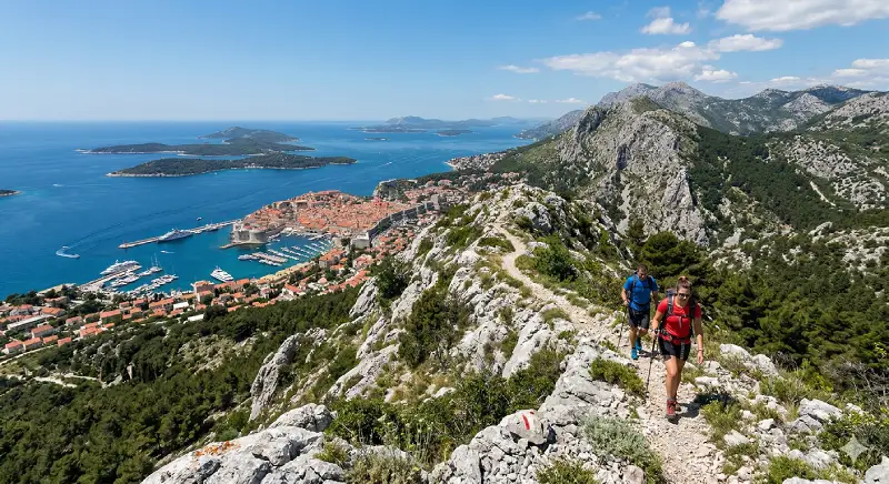 Hiking trail on Mosor mountain above Split