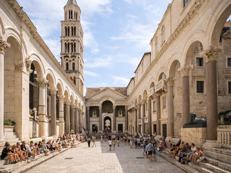 Diocletian's Palace in Dubrovnik Croatia