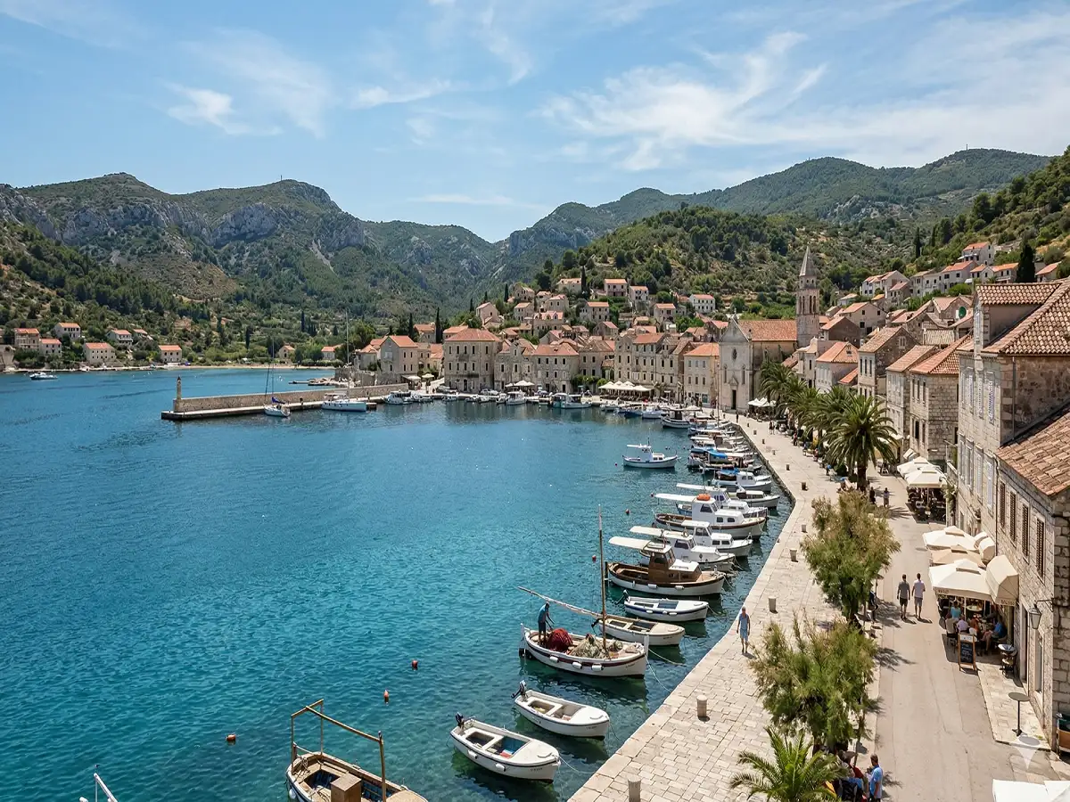 Vis town harbour — authentic and unhurried